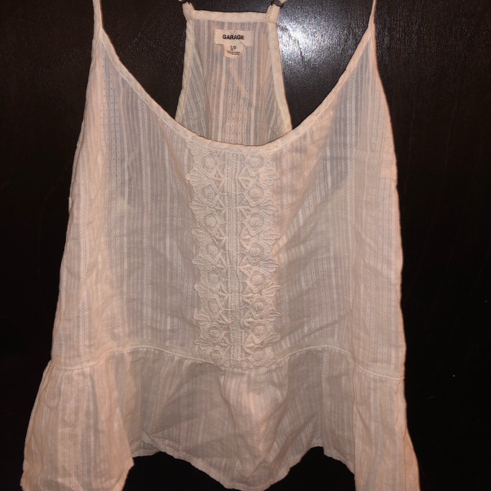 Peplum & lace tank top!